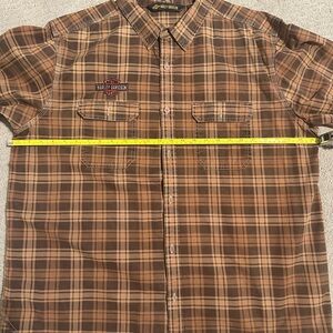 Harley-Davidson Tan Plaid Casual Shirt